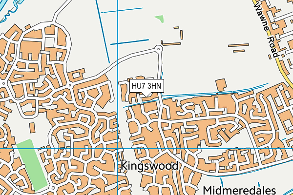 HU7 3HN map - OS VectorMap District (Ordnance Survey)