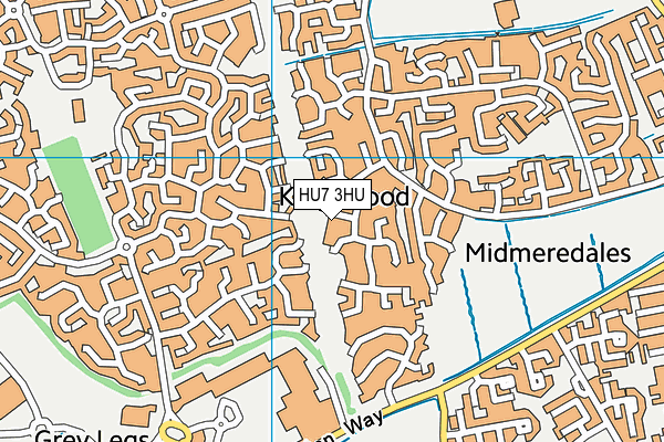 HU7 3HU map - OS VectorMap District (Ordnance Survey)