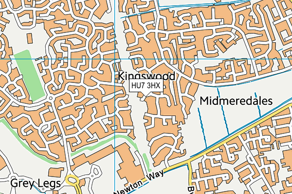 HU7 3HX map - OS VectorMap District (Ordnance Survey)