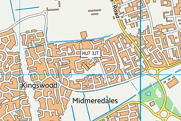 HU7 3JT map - OS VectorMap District (Ordnance Survey)