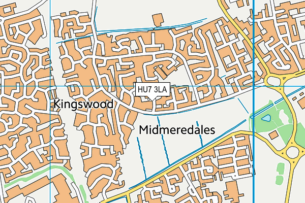 HU7 3LA map - OS VectorMap District (Ordnance Survey)