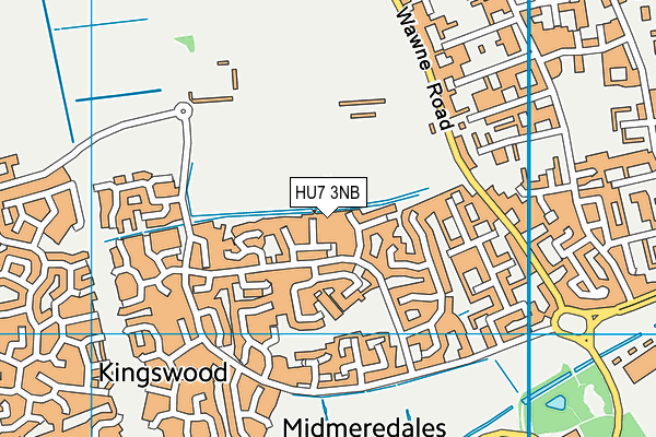 HU7 3NB map - OS VectorMap District (Ordnance Survey)