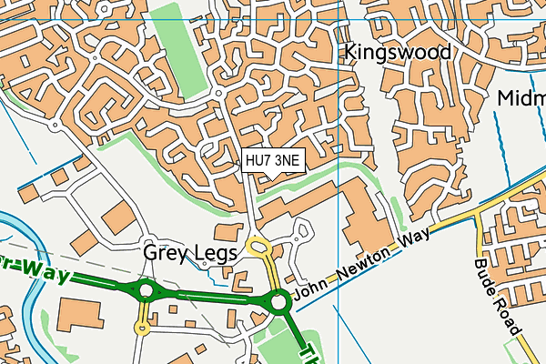 HU7 3NE map - OS VectorMap District (Ordnance Survey)