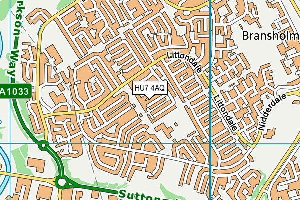 HU7 4AQ map - OS VectorMap District (Ordnance Survey)