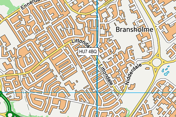 HU7 4BQ map - OS VectorMap District (Ordnance Survey)