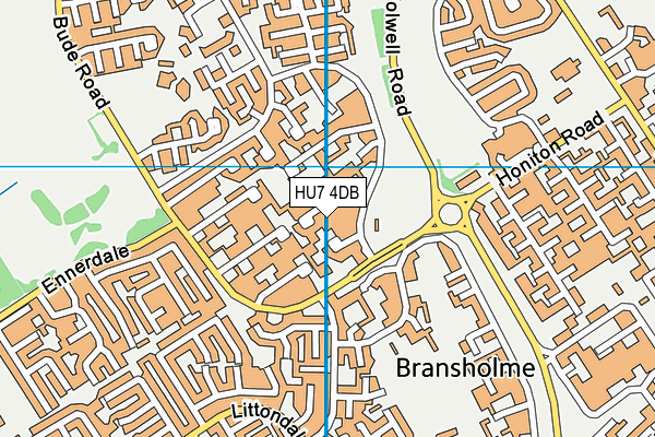 HU7 4DB map - OS VectorMap District (Ordnance Survey)