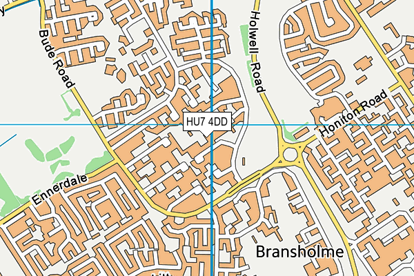 HU7 4DD map - OS VectorMap District (Ordnance Survey)