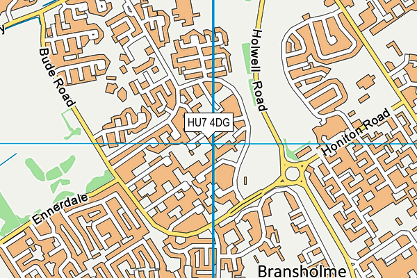 HU7 4DG map - OS VectorMap District (Ordnance Survey)