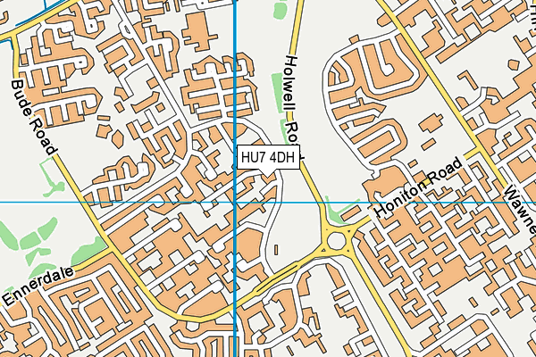 HU7 4DH map - OS VectorMap District (Ordnance Survey)