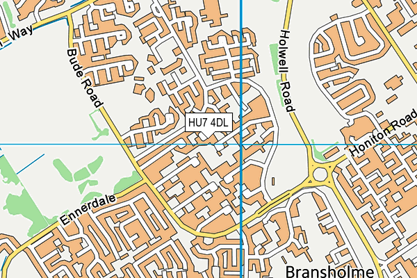 HU7 4DL map - OS VectorMap District (Ordnance Survey)