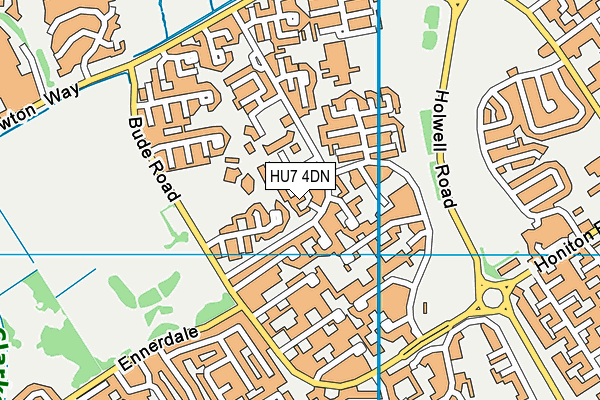 HU7 4DN map - OS VectorMap District (Ordnance Survey)