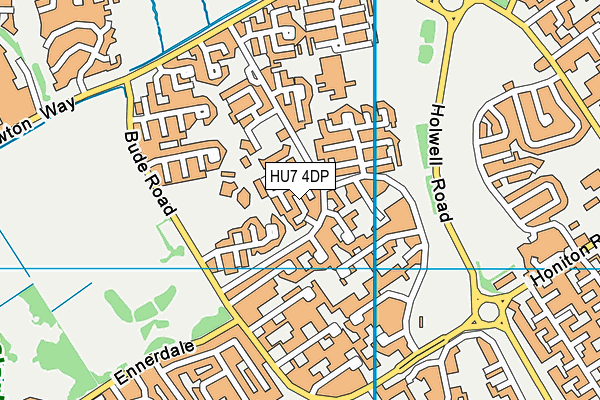 HU7 4DP map - OS VectorMap District (Ordnance Survey)