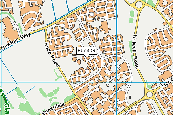 HU7 4DR map - OS VectorMap District (Ordnance Survey)