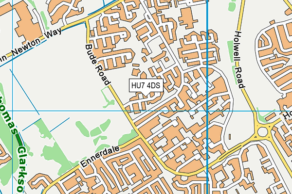 HU7 4DS map - OS VectorMap District (Ordnance Survey)