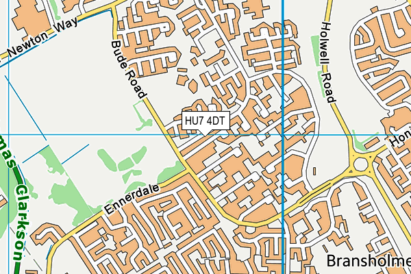 HU7 4DT map - OS VectorMap District (Ordnance Survey)