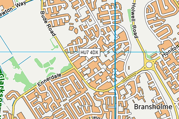 HU7 4DX map - OS VectorMap District (Ordnance Survey)