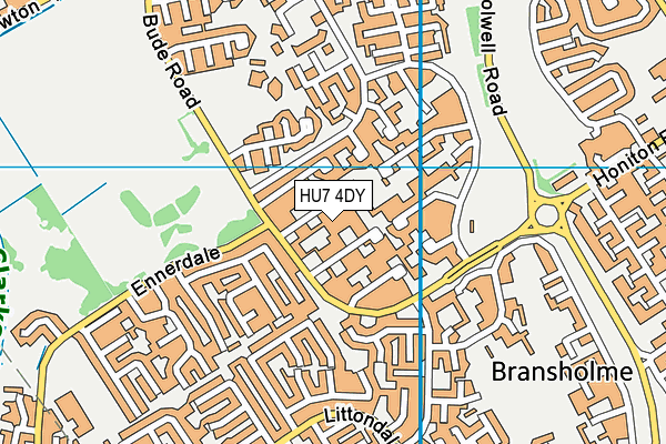 HU7 4DY map - OS VectorMap District (Ordnance Survey)