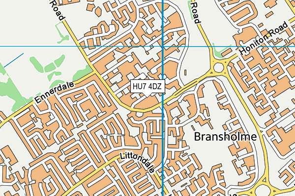 HU7 4DZ map - OS VectorMap District (Ordnance Survey)