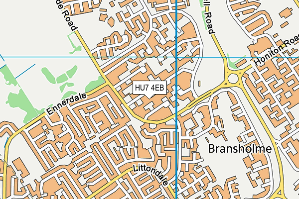 HU7 4EB map - OS VectorMap District (Ordnance Survey)