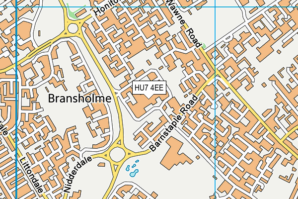 HU7 4EE map - OS VectorMap District (Ordnance Survey)