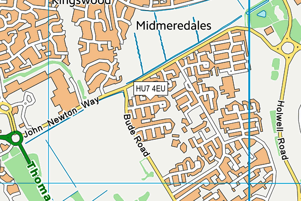 HU7 4EU map - OS VectorMap District (Ordnance Survey)