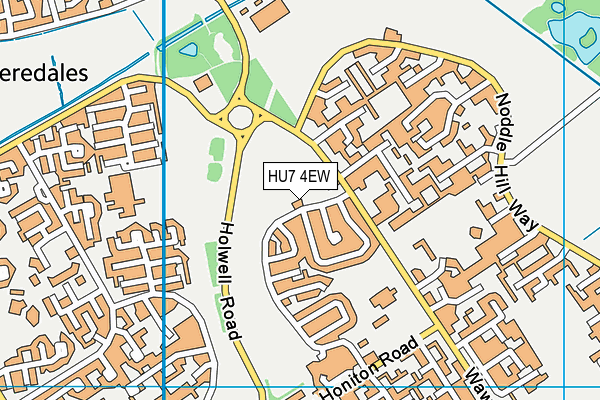 HU7 4EW map - OS VectorMap District (Ordnance Survey)