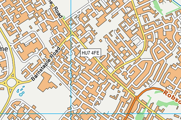 HU7 4FE map - OS VectorMap District (Ordnance Survey)