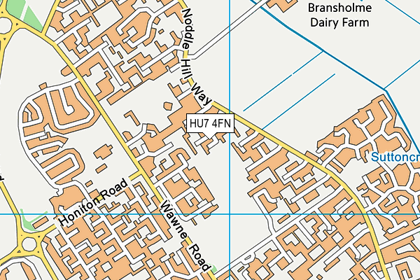 HU7 4FN map - OS VectorMap District (Ordnance Survey)