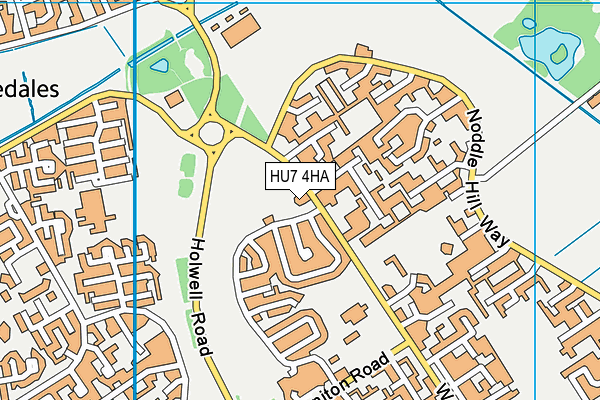HU7 4HA map - OS VectorMap District (Ordnance Survey)