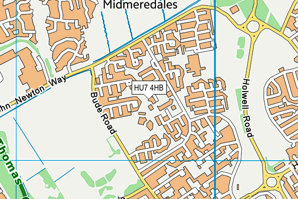 HU7 4HB map - OS VectorMap District (Ordnance Survey)