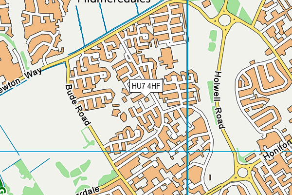 HU7 4HF map - OS VectorMap District (Ordnance Survey)