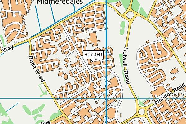 HU7 4HJ map - OS VectorMap District (Ordnance Survey)