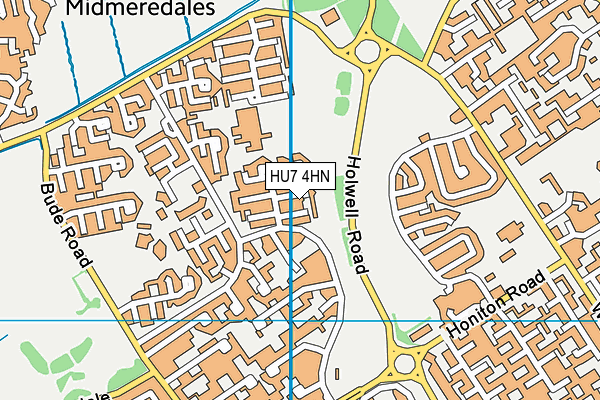 HU7 4HN map - OS VectorMap District (Ordnance Survey)