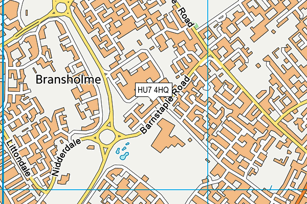 HU7 4HQ map - OS VectorMap District (Ordnance Survey)