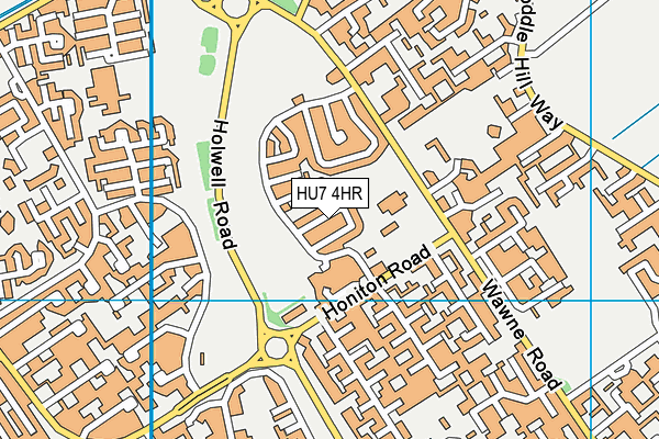 HU7 4HR map - OS VectorMap District (Ordnance Survey)