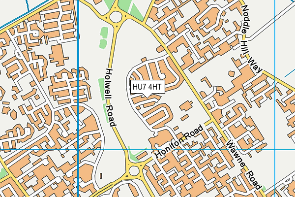 HU7 4HT map - OS VectorMap District (Ordnance Survey)