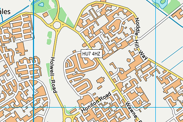 HU7 4HZ map - OS VectorMap District (Ordnance Survey)