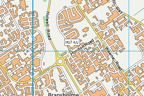 HU7 4JJ map - OS VectorMap District (Ordnance Survey)