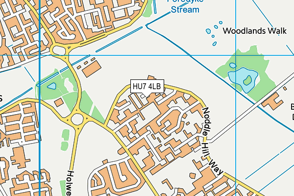 HU7 4LB map - OS VectorMap District (Ordnance Survey)