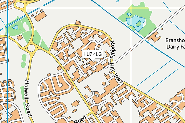 HU7 4LG map - OS VectorMap District (Ordnance Survey)