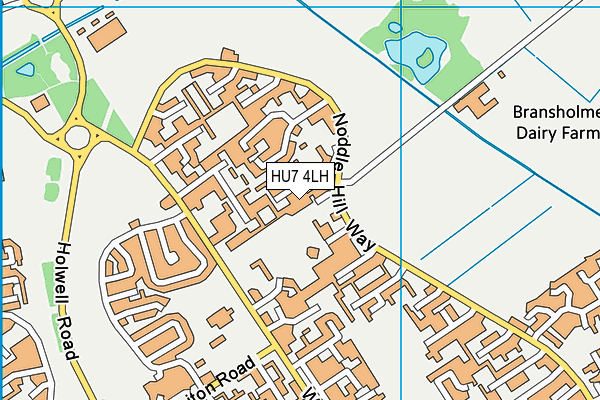 HU7 4LH map - OS VectorMap District (Ordnance Survey)