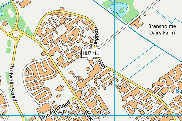 HU7 4LJ map - OS VectorMap District (Ordnance Survey)