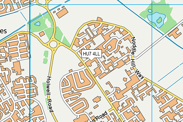 HU7 4LL map - OS VectorMap District (Ordnance Survey)