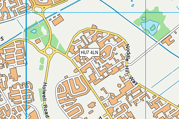 HU7 4LN map - OS VectorMap District (Ordnance Survey)