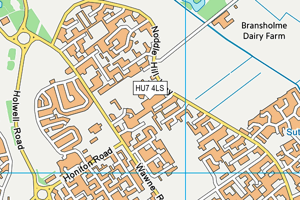 HU7 4LS map - OS VectorMap District (Ordnance Survey)