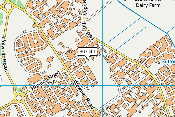 HU7 4LT map - OS VectorMap District (Ordnance Survey)
