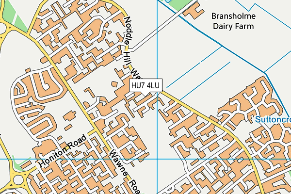 HU7 4LU map - OS VectorMap District (Ordnance Survey)