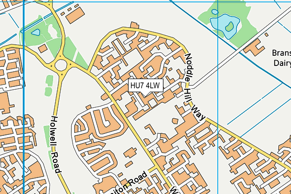 HU7 4LW map - OS VectorMap District (Ordnance Survey)