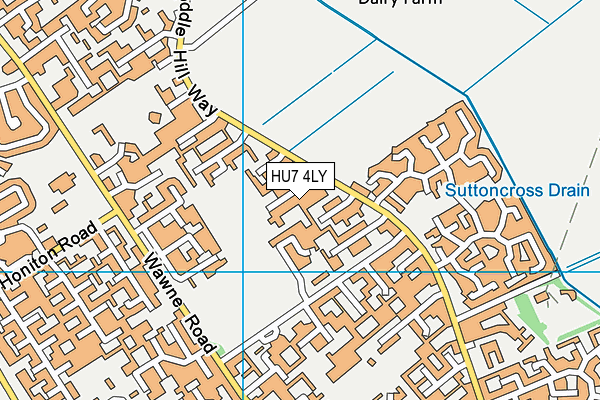 HU7 4LY map - OS VectorMap District (Ordnance Survey)