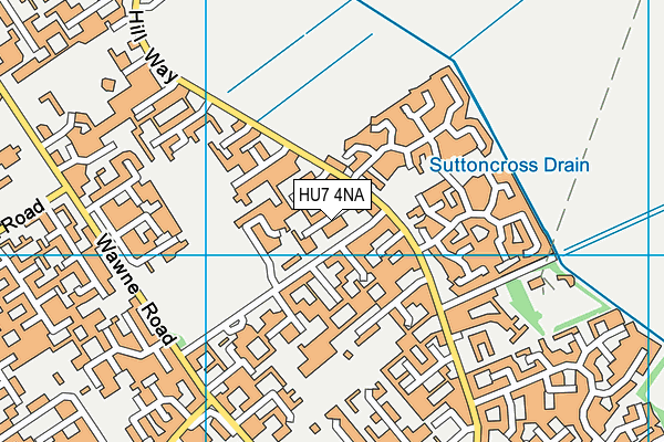 HU7 4NA map - OS VectorMap District (Ordnance Survey)